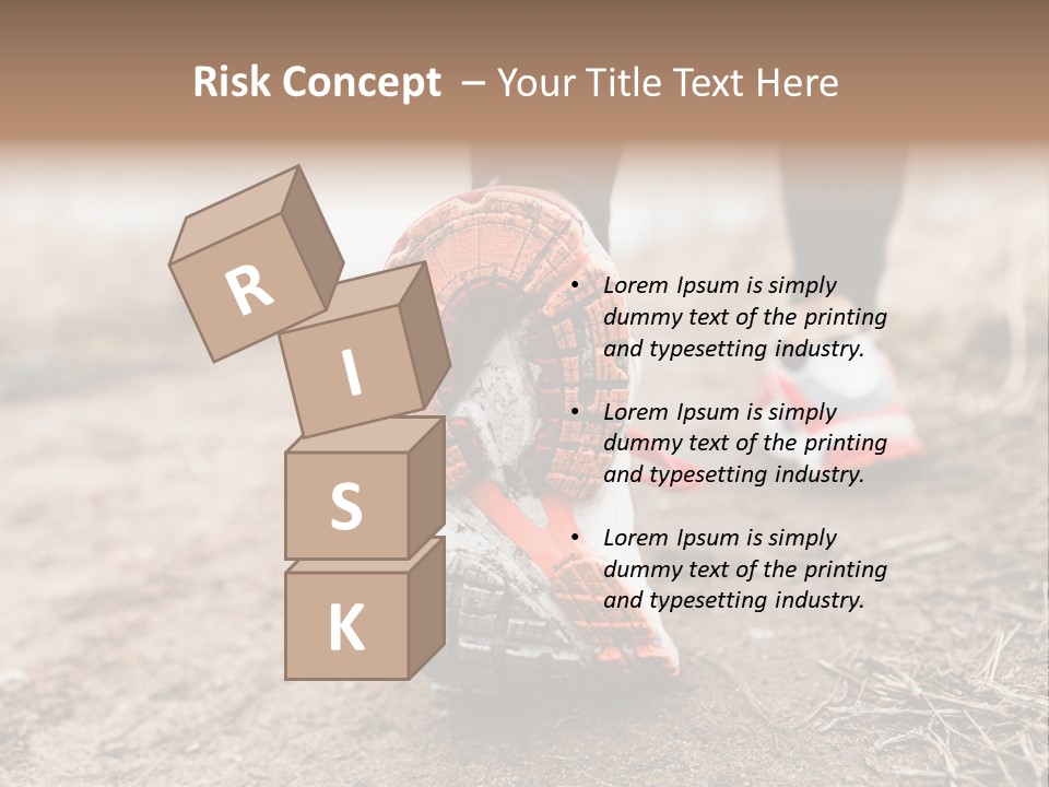 Footpath Woman Shoe PowerPoint Template