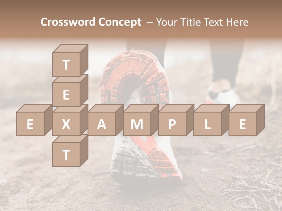 Footpath Woman Shoe PowerPoint Template