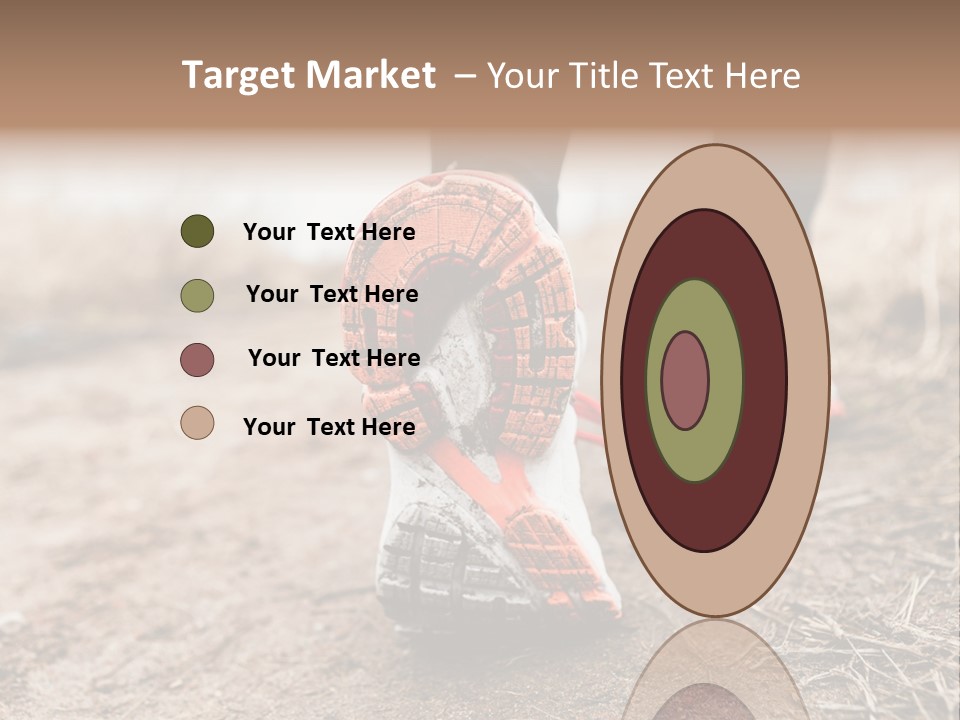 Footpath Woman Shoe PowerPoint Template