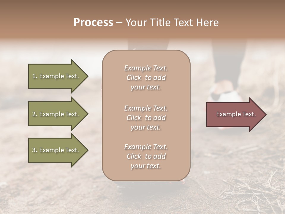 Footpath Woman Shoe PowerPoint Template