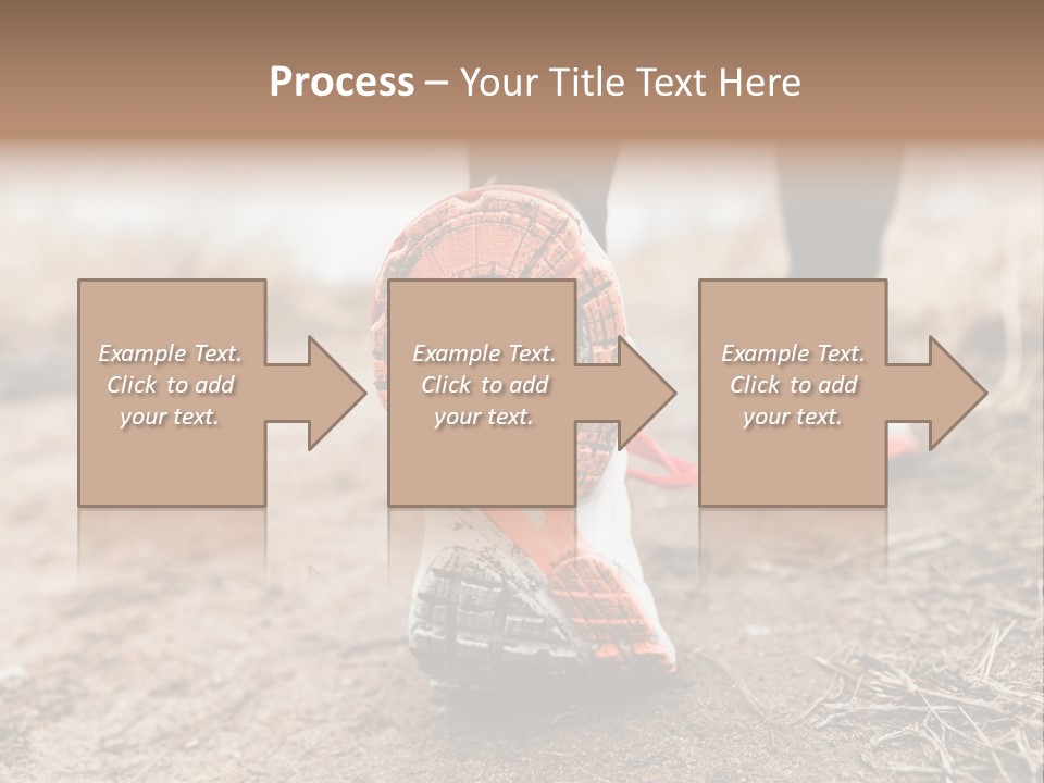 Footpath Woman Shoe PowerPoint Template