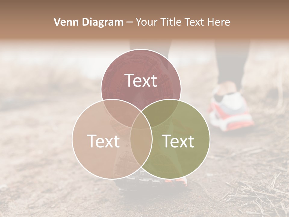 Footpath Woman Shoe PowerPoint Template