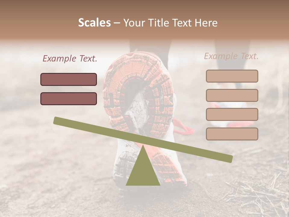 Footpath Woman Shoe PowerPoint Template