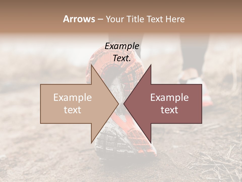 Footpath Woman Shoe PowerPoint Template