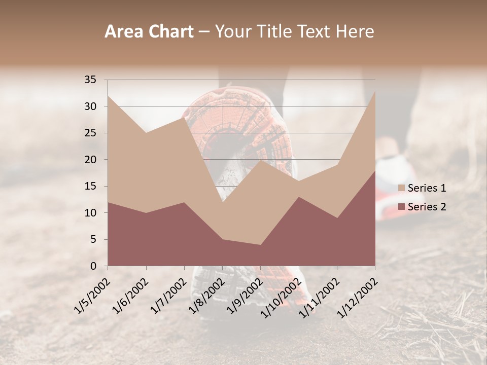 Footpath Woman Shoe PowerPoint Template