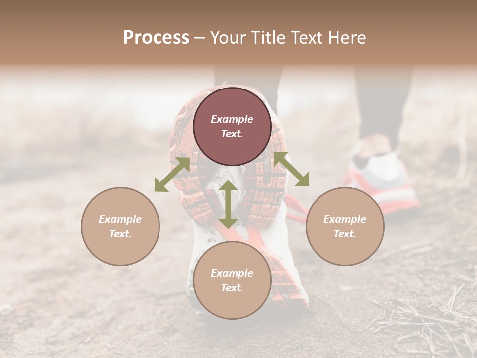 Footpath Woman Shoe PowerPoint Template