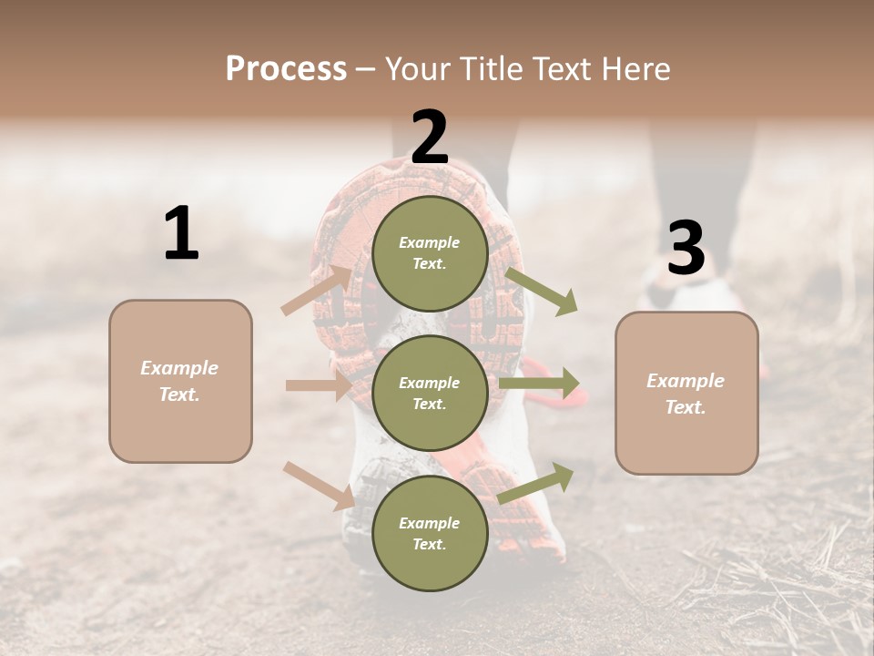 Footpath Woman Shoe PowerPoint Template