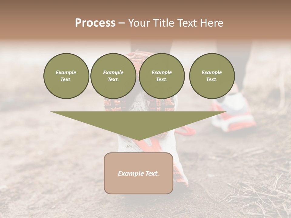 Footpath Woman Shoe PowerPoint Template