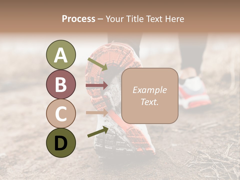 Footpath Woman Shoe PowerPoint Template