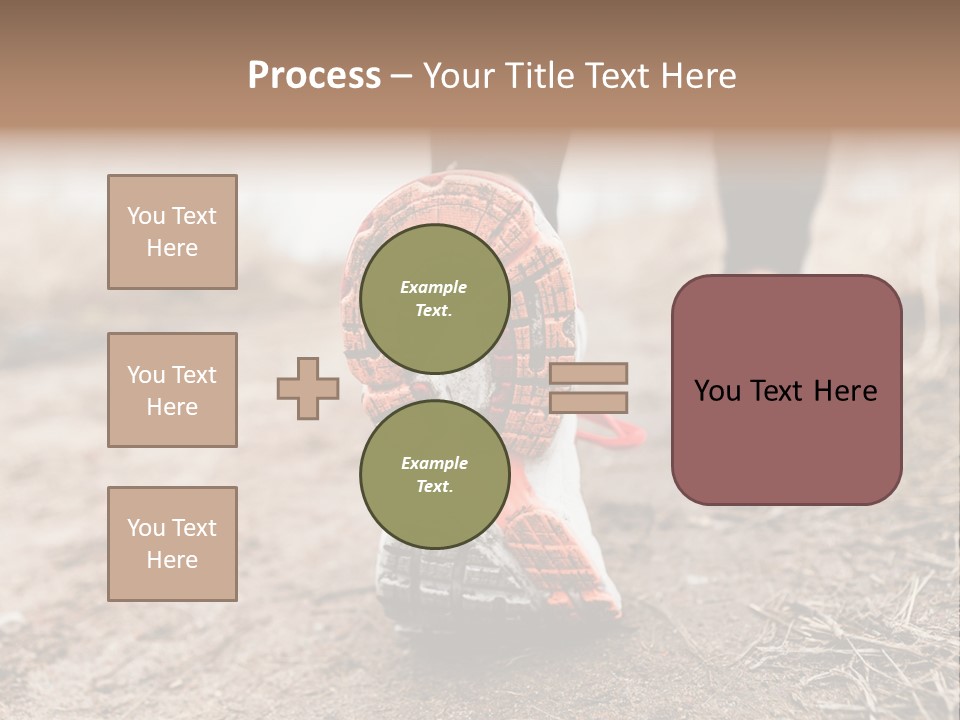 Footpath Woman Shoe PowerPoint Template