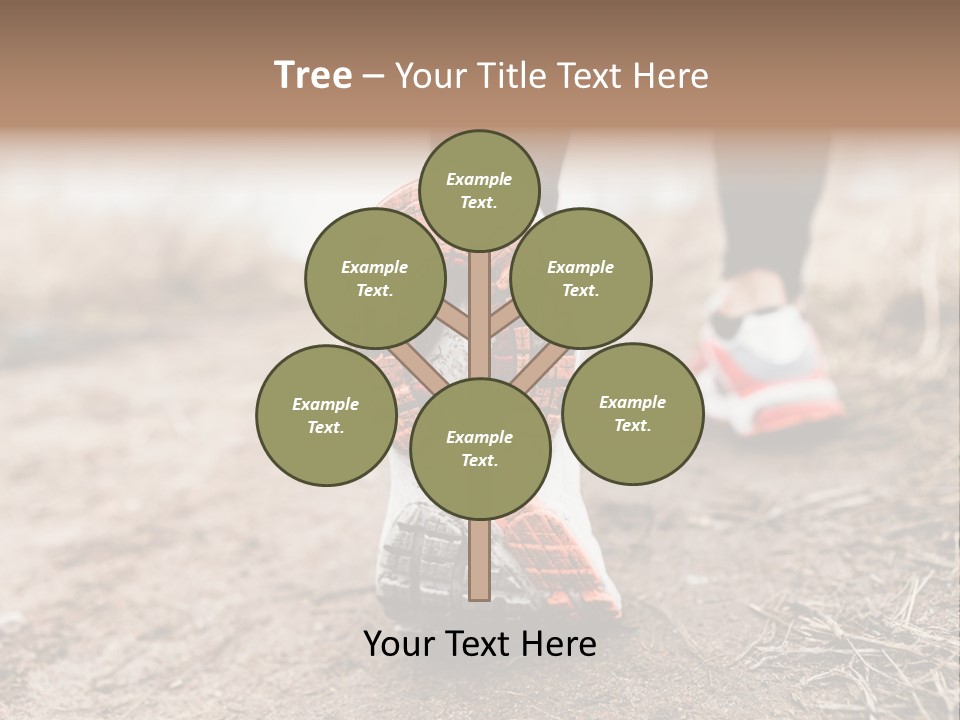 Footpath Woman Shoe PowerPoint Template