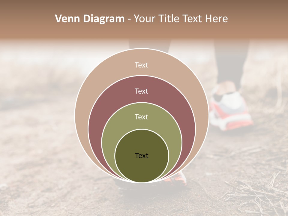Footpath Woman Shoe PowerPoint Template