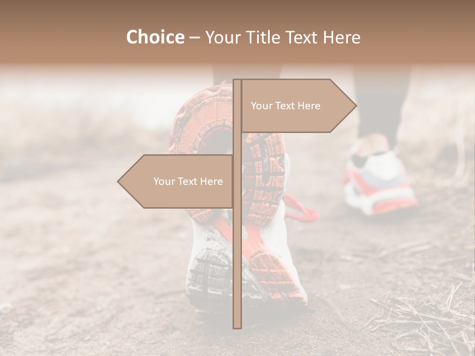 Footpath Woman Shoe PowerPoint Template