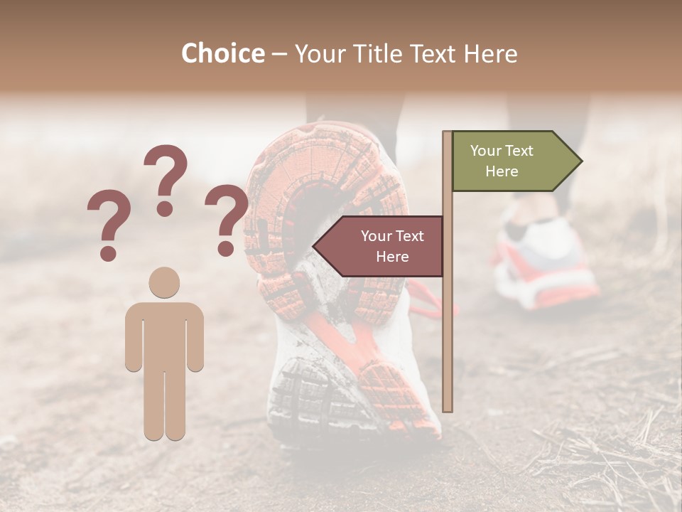 Footpath Woman Shoe PowerPoint Template