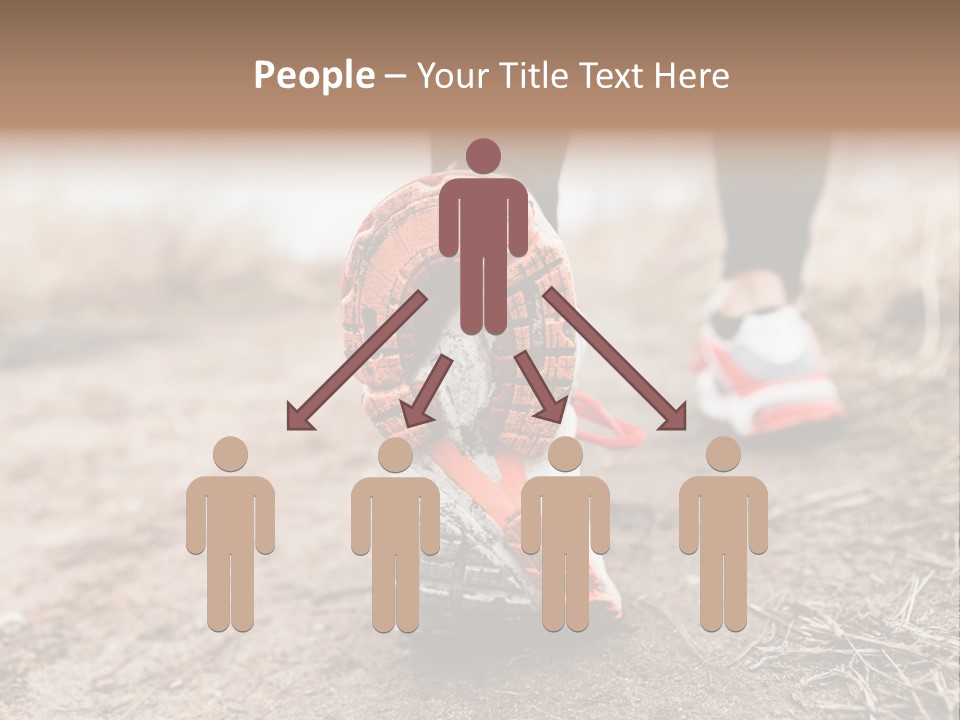 Footpath Woman Shoe PowerPoint Template