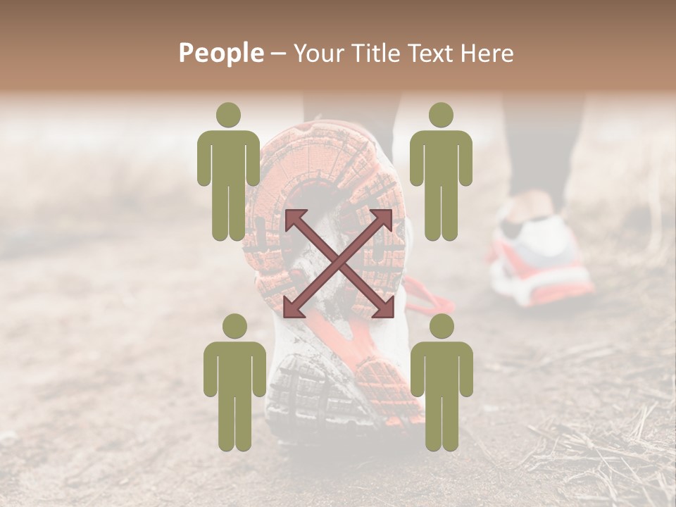 Footpath Woman Shoe PowerPoint Template