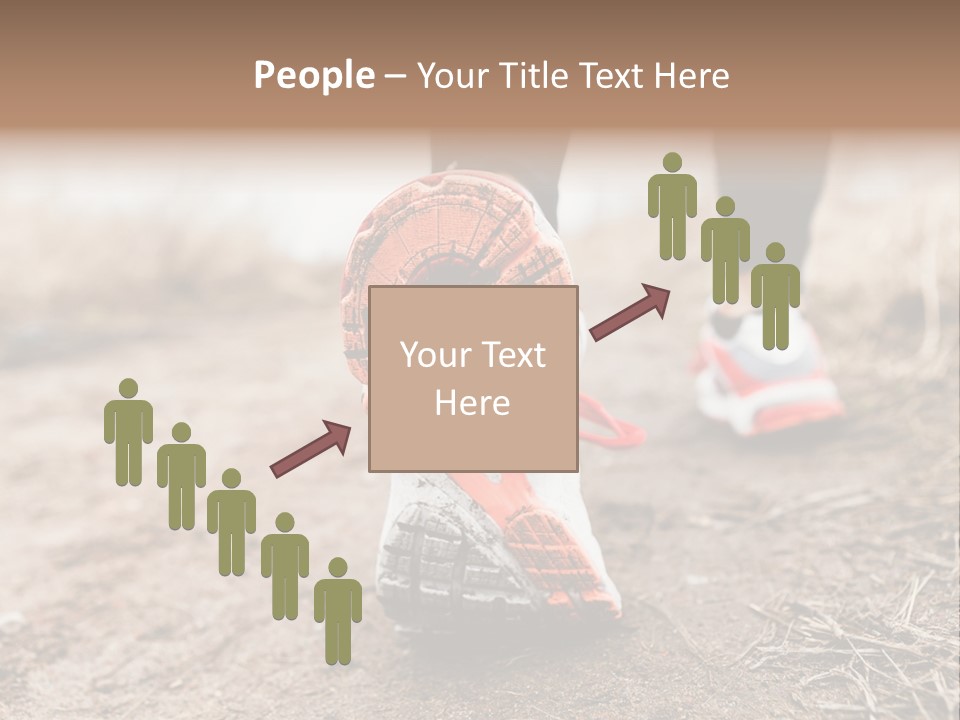 Footpath Woman Shoe PowerPoint Template