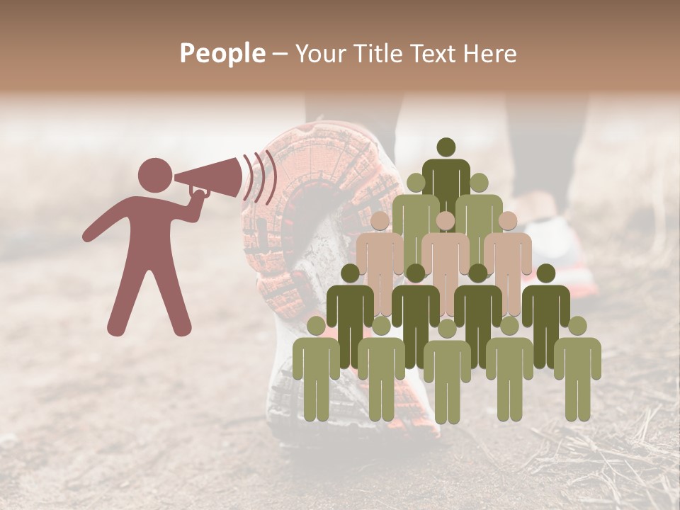 Footpath Woman Shoe PowerPoint Template