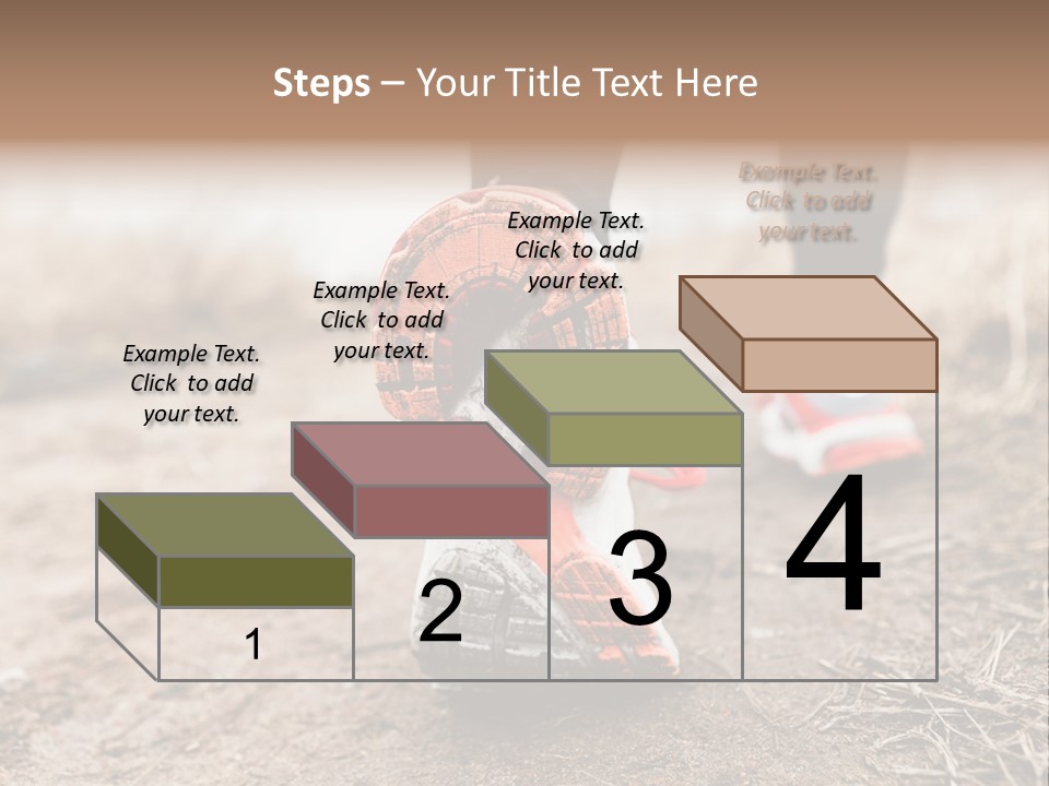 Footpath Woman Shoe PowerPoint Template