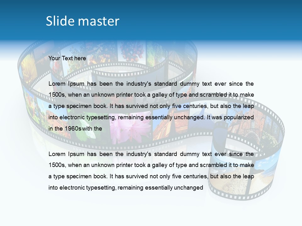 Roll Filmstrip Entertainment PowerPoint Template