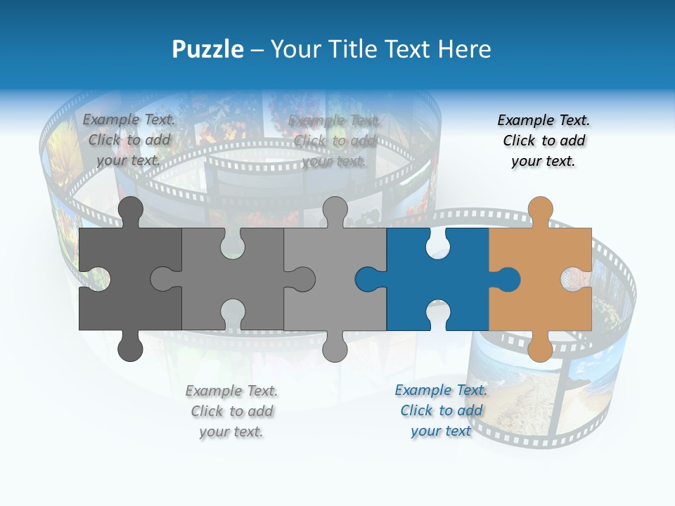Roll Filmstrip Entertainment PowerPoint Template