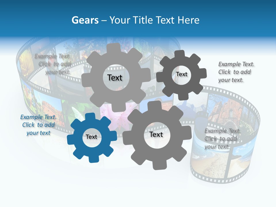 Roll Filmstrip Entertainment PowerPoint Template