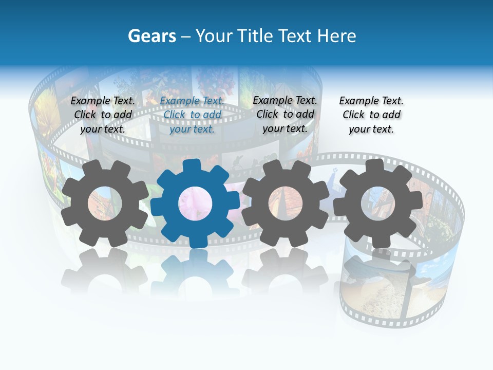 Roll Filmstrip Entertainment PowerPoint Template