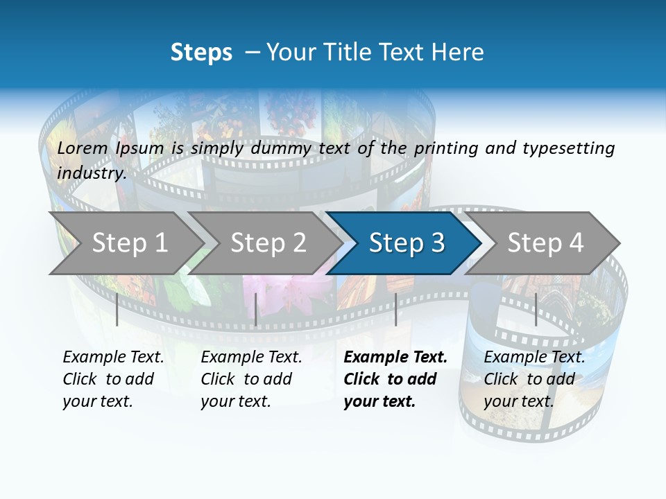 Roll Filmstrip Entertainment PowerPoint Template