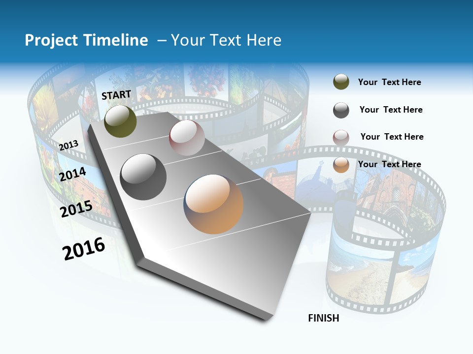 Roll Filmstrip Entertainment PowerPoint Template