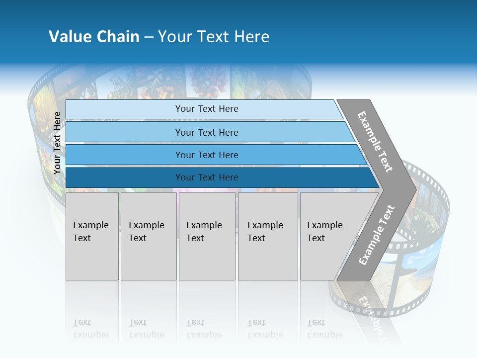 Roll Filmstrip Entertainment PowerPoint Template