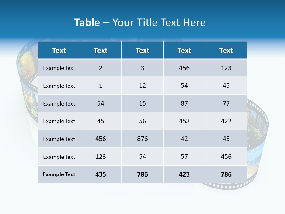 Roll Filmstrip Entertainment PowerPoint Template