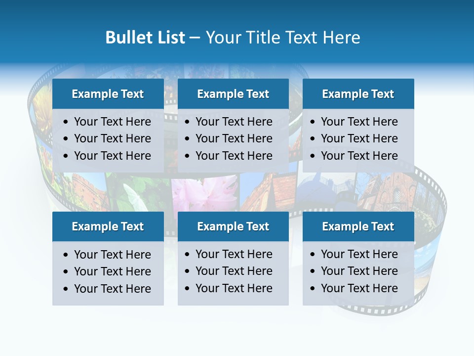 Roll Filmstrip Entertainment PowerPoint Template