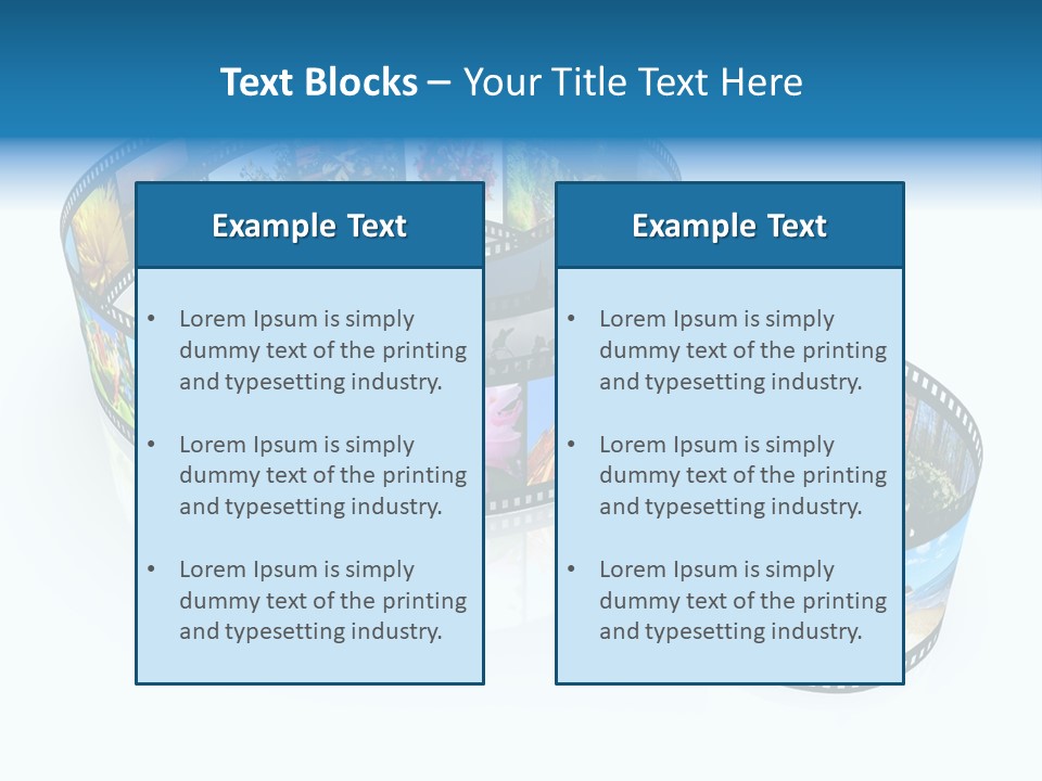 Roll Filmstrip Entertainment PowerPoint Template
