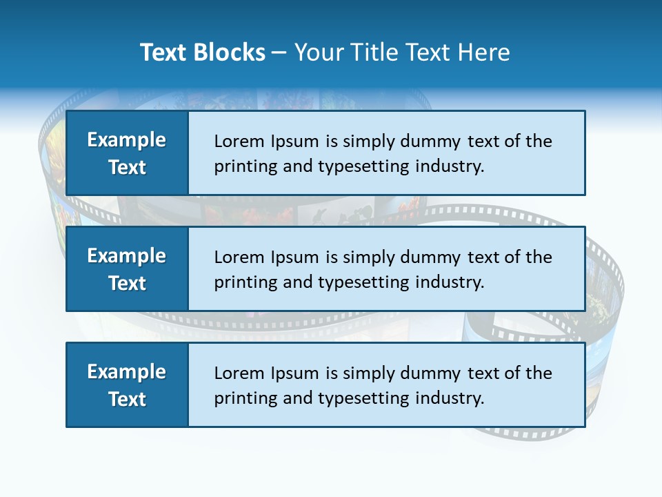 Roll Filmstrip Entertainment PowerPoint Template