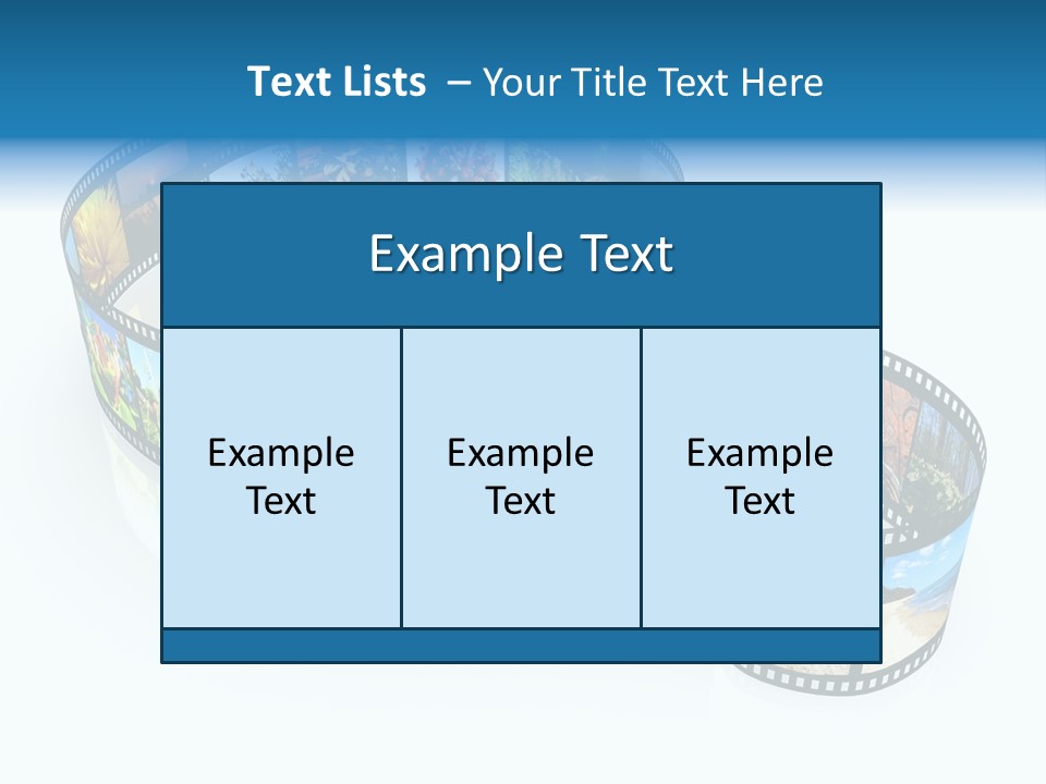 Roll Filmstrip Entertainment PowerPoint Template