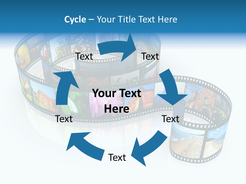 Roll Filmstrip Entertainment PowerPoint Template