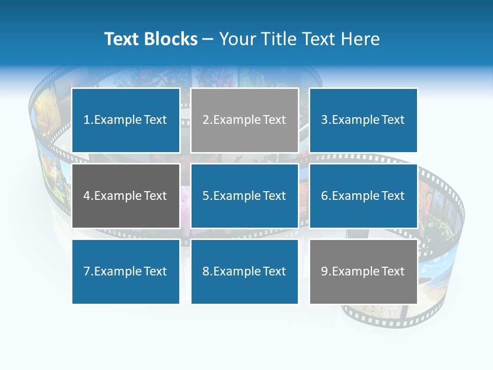 Roll Filmstrip Entertainment PowerPoint Template