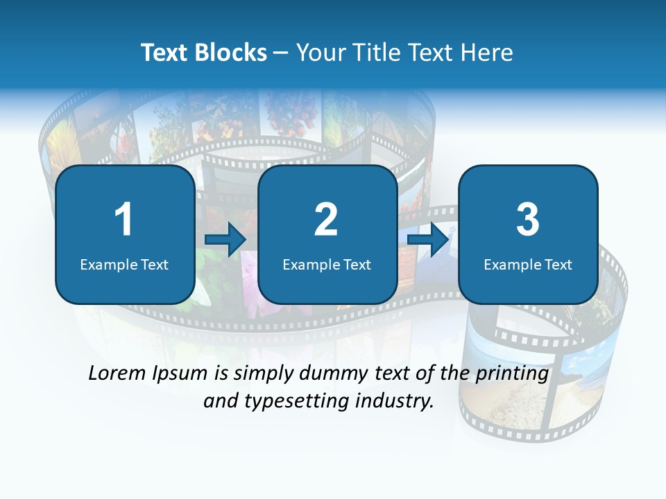 Roll Filmstrip Entertainment PowerPoint Template