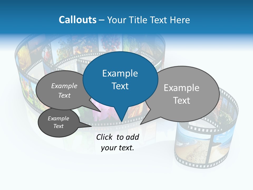 Roll Filmstrip Entertainment PowerPoint Template
