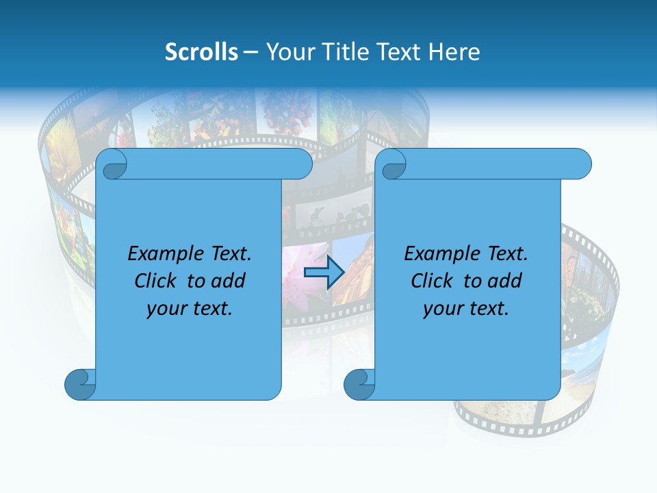 Roll Filmstrip Entertainment PowerPoint Template