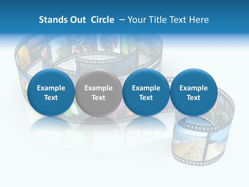 Roll Filmstrip Entertainment PowerPoint Template