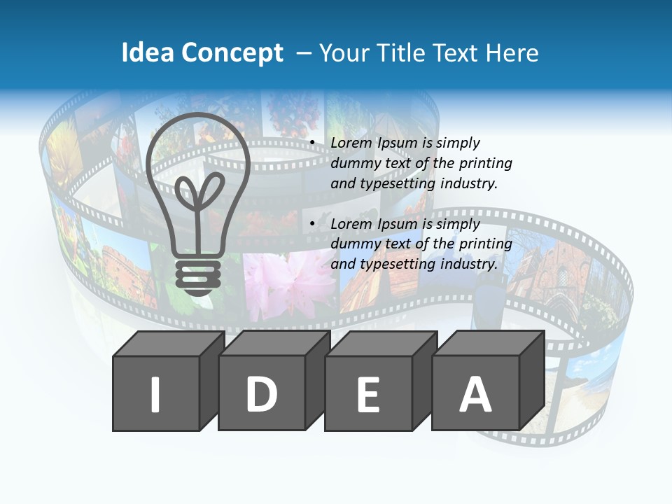 Roll Filmstrip Entertainment PowerPoint Template