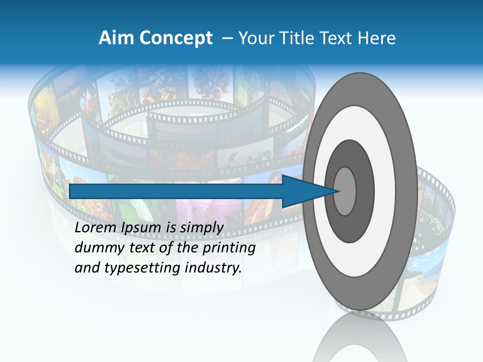 Roll Filmstrip Entertainment PowerPoint Template