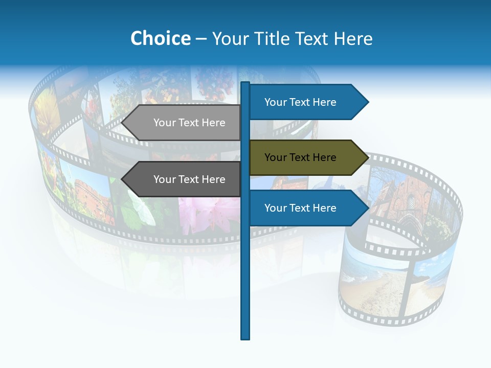 Roll Filmstrip Entertainment PowerPoint Template