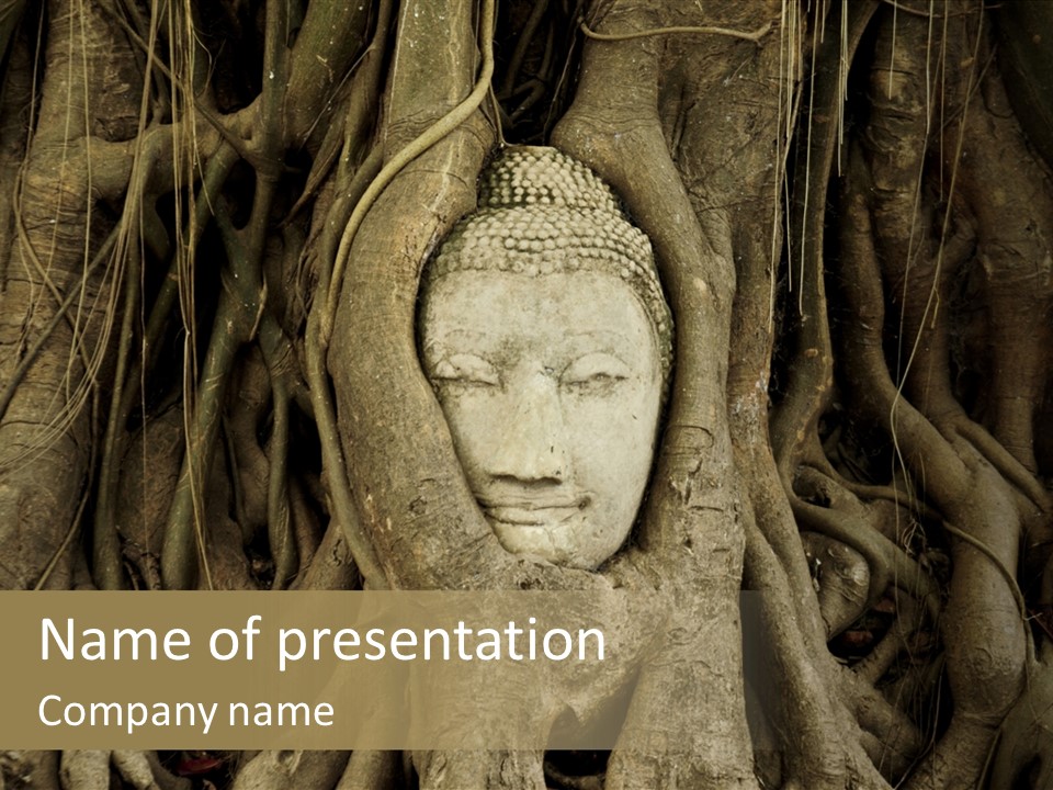 Meditation Temple Laos PowerPoint Template