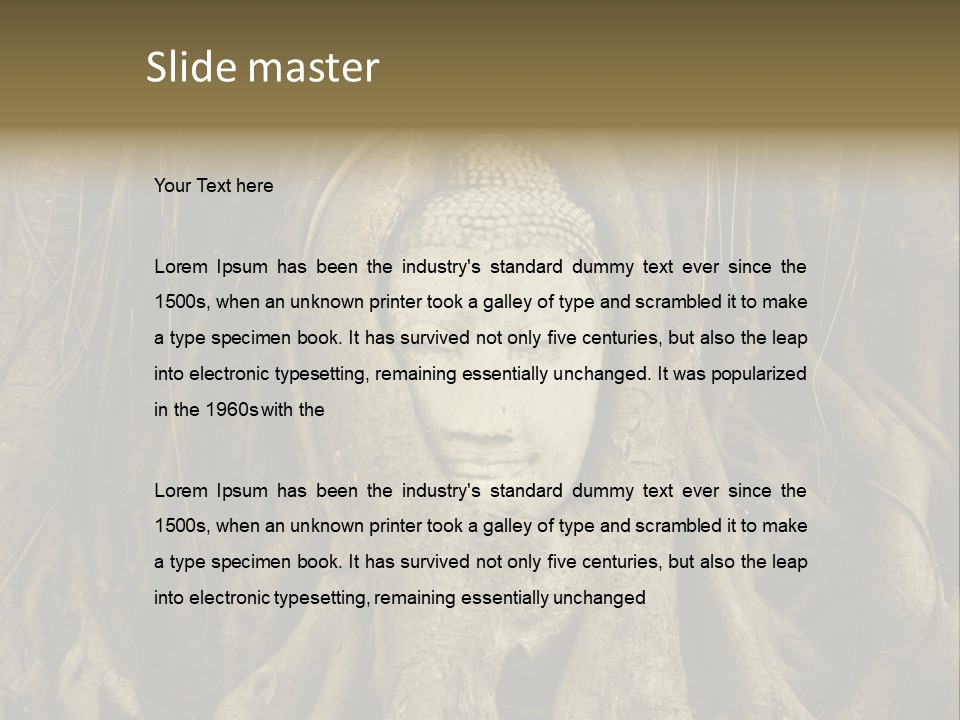 Meditation Temple Laos PowerPoint Template