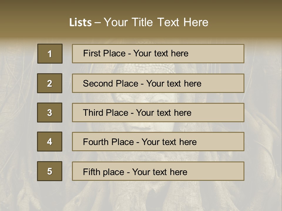 Meditation Temple Laos PowerPoint Template