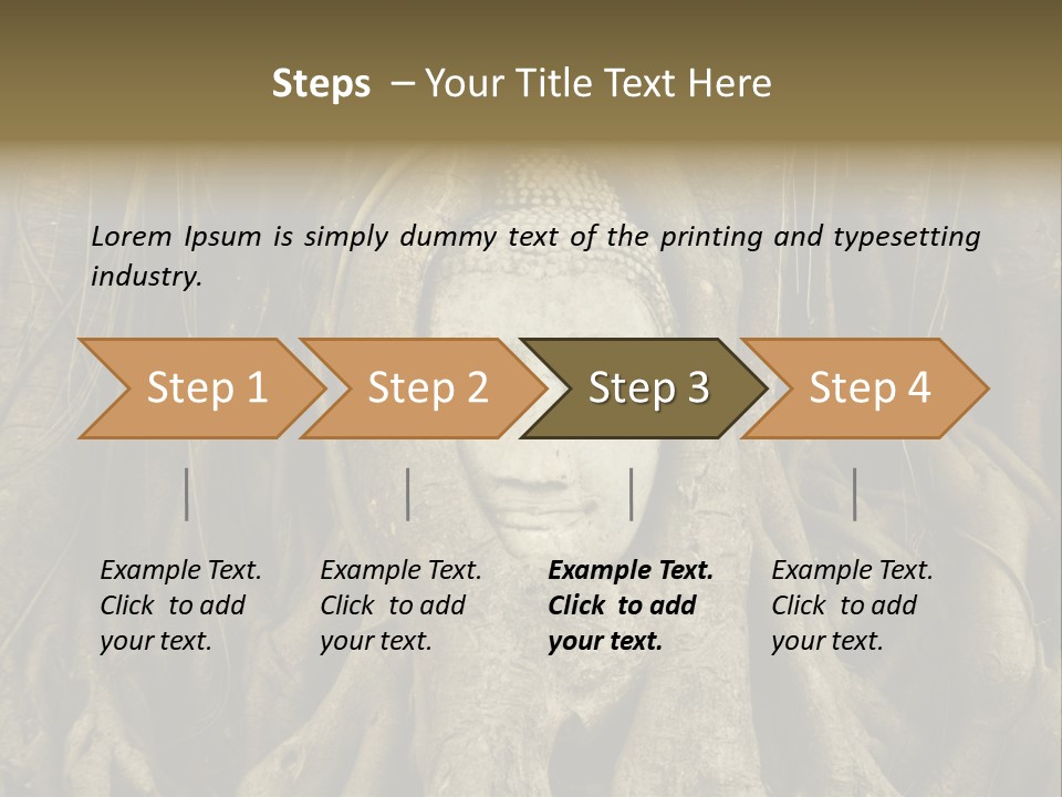 Meditation Temple Laos PowerPoint Template