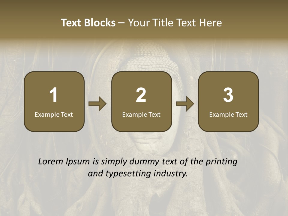 Meditation Temple Laos PowerPoint Template