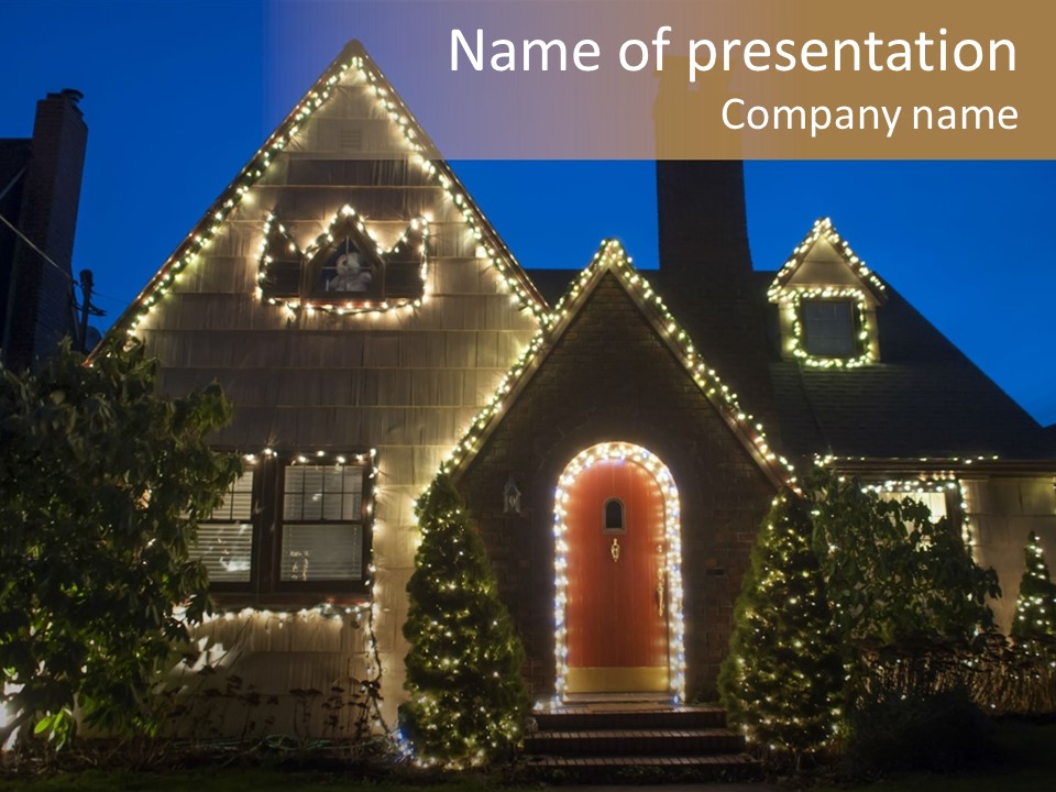 Glow Night December PowerPoint Template